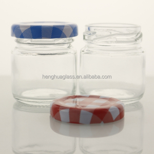 Nhỏ <span class=keywords><strong>mini</strong></span> Glass Jam <span class=keywords><strong>Jar</strong></span> 35ml 1oz Vòng mật ong Jelly dưa bếp thực phẩm lưu trữ container lọ lọ thủy tinh với Lug Nắp - Product Image 1
