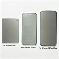 Pelindung Layar Kaca Tempered Anti-Statik Anti-Debu Anti-Sidik Jari Full Cover untuk iPhone Duo 18Pro Max Baru