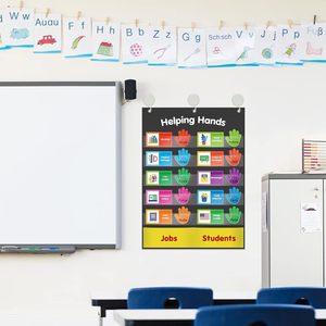 Tabla de Tareas para el Aula con Diseño de Manos Ayudantes, Tabla de Gestión de Tareas, Material Didáctico para Preescolar - Product Image 5