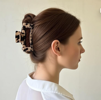 Pince à cheveux rectangulaire en acétate de 14 cm, finition mate, forte tenue, haute qualité, style européen et américain, vente en gros transfrontalière, nouveauté