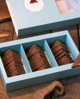 Neues Design Süße Mini-Pfannkuchen mit dunkler Schokoladen verpackung Geschenk verpackung Candy Dessert Cookie Chocolate Truffle Box