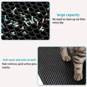 Benutzer definierte EVA-Schaum-Katzenstreu matte Doppels chicht Wasserdichte, urins ichere Fang matte Weich, härtbar und rutsch fest