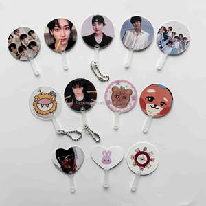 Kpop shop personnalisé en <span class=keywords><strong>plastique</strong></span> pp impression double face mini <span class=keywords><strong>piquet</strong></span> mignon <span class=keywords><strong>petit</strong></span> kpop ventilateur à main Piquets pour Kpop concert merch - Product Image 2