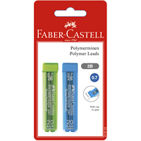 FABER CASTELL - SET 2 MINE POLYMÈRE 0.7MM 2B