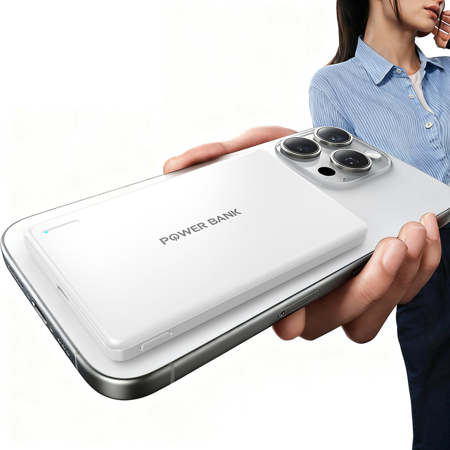 Ultra Thin 5000 10000mAh 15W LED Display Ultra Slim Portable Power Bank Dual USB Type-C Outputs Fast