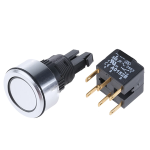 A0110YALSP2แผงควบคุมแบบกดปุ่ม, สวิตช์แบบแผงชั่วคราว IP65คัตเอาท์16มม. - Product Image 1