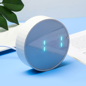 Petite <span class=keywords><strong>horloge</strong></span> LED numérique ronde classique moderne avec double alarme, date, température, minuterie, réveil vocal et rétroéclairage <span class=keywords><strong>pour</strong></span> la décoration intérieure - Product Image 5