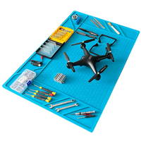 Tapis de travail antistatique résistant à la chaleur en caoutchouc pour outils de serrurier, goupilles, pièces et accessoires de voitures RC
