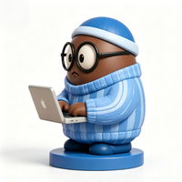 Figura Coleccionable de Diseño Premium de 8.5cm, Personalizable, de PVC, Estilo Huevo de Computadora, Caja Sorpresa OEM, para Colecciones
