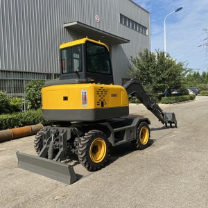 Toho 4 Ton 6ton 8 Bucket Wheeled Excavatrice Wheel Type <b>Excavator</b> - Product Image 3