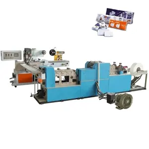 Automatic handkerchief paper embossing folding wallet pocket tissue package machine production line