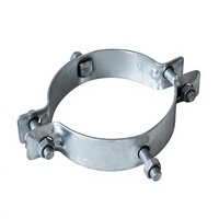 Collier de serrage galvanisé pour poteau en béton, pour l'installation d'éclairage extérieur et le montage de lampadaires, vente en gros