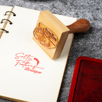 Sello de Madera Personalizado con Logotipo, Sello de Bambú Hecho a Mano, Sello de Goma para Empaquetado Empresarial, Regalos de Boda y Marca