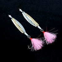 Hameçons flottants en acier inoxydable pour lancer à longue distance, avec paillettes lumineuses effet sangsue, pour appâts vivants, utilisation jour et nuit, eau douce, pour la perche et le crappie