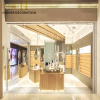 Présentoir Commercial pour Magasin de Lunettes, Table d'Exposition Personnalisée en Bois pour Lunettes avec Conception Intérieure Complète