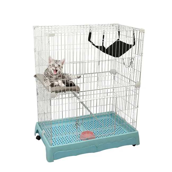 Foldable Indoor Stainless Steel Wire Pet Cat Dog Cage