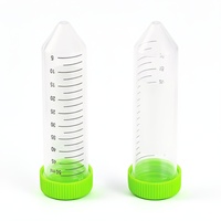 Equipo de laboratorio químico de 50ml Tubo de centrífuga desechable de pie de plástico