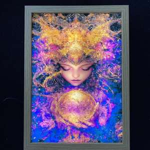 โค<span class=keywords><strong>ม</strong></span>ไฟหินคริสตัลธรรมชาติบดละเอียด ภาพวาดสัตว์มงคลตามหลักฮวงจุ้ย ของขวัญตกแต่ง - Product Image 2