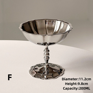 ステンレスアイスクリームデザートカップフットボウルサービングフルーツサラダヨーグルトプリンスナックキャンディームースパーティーフェスティバル使用 - Product Image 4