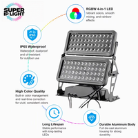 Projecteur LED DMX RGBW 96x10W, éclairage mural, effet de lavage de lumière, éclairage de scène LED pour architecture urbaine, lampes pour bâtiments et hôtels