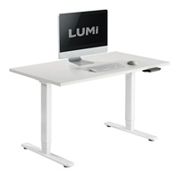 Bureau debout moderne LUMI LEGEND à double moteur, réglable en hauteur, cadre noir, mobilier de bureau, table d'ordinateur