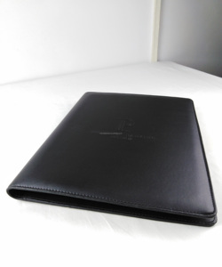 Chất lượng tốt nhất đa chức năng A4 PVC danh mục đầu tư chất kết dính thư mục tùy chỉnh logo dập nổi tài liệu chủ tập tin Bag với bìa da - Product Image 3