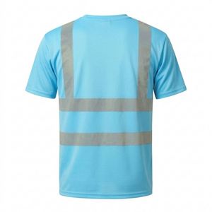 Camiseta de Alta Visibilidad con Diseño Personalizado, Camisetas de Trabajo de Construcción, Ropa Reflectante, Camiseta de Seguridad para Hombre - Product Image 2