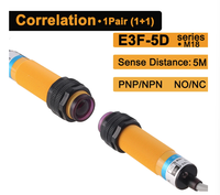 1 paire de E3F-5DN1-5L série E3F-5D N2/N3/P1/P2/Y1/Y2 E3F-5DP3-5L interrupteur photoélectrique capteur plage de détection 5M PNP NO NC NPN 18MM
