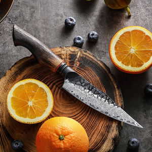 Pisau koki profesional baja Damaskus tajam, Set pisau dengan pegangan kayu ek putih berkualitas tinggi kustom - Product Image 5