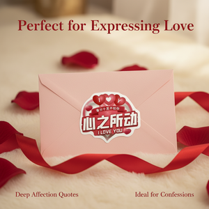 "Heart's Desire" Romantic Heart-Shaped Stickers Waterproof Adhesive <b>Labels</b> Suitable for Valentine's Day <b>Gifts</b> and Flower Decor - Product Image 3