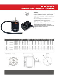 Motor CC sin escobillas de rotor externo para coches RC 1/8 1/10, drones FPV, modelos de aviones, juguetes robot 3532 3542 - Product Image 6