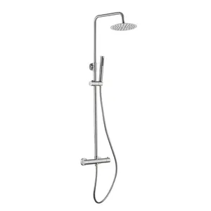 Brrass tắm với nước nóng lạnh phòng tắm BATH Bath cho khách sạn Chrome tĩnh nhiệt Vòi sen đầu