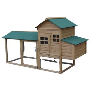 Chicken Coop,Wooden Large Outdoor Poultry Cage with Ventilation Door