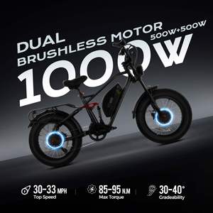 Eahora Terra 2 48v 1000w, Bicicleta Eléctrica Híbrida para Adultos, Doble Motor, Largo Alcance, Precio Económico, Neumáticos Anchos, Cuadro de Acero - Product Image 2