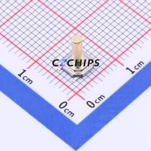 GT-TC084B-H080-L5 Tactile Switch SMD-4P,5.2x5.2mm Switch Single Pole Single Throw Round Button 2.5N Vertical Mount - Product Image 1