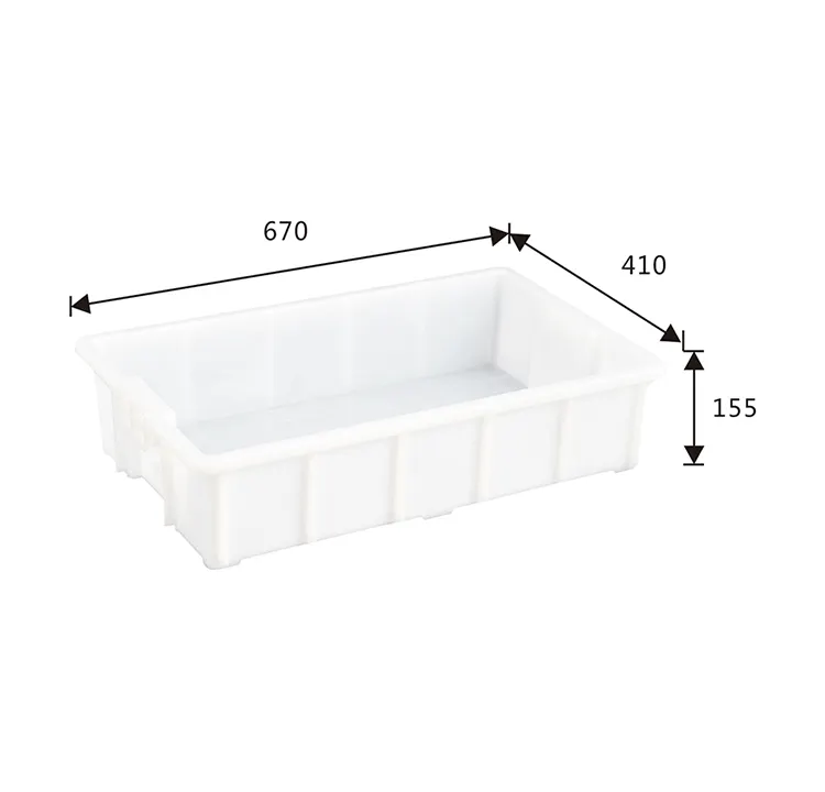 पर्यावरण के अनुकूल कच्चे माल, आयताकार प्लास्टिक ब्रेड बक्से के लिए सामान्य रसद पारगमन बक्से