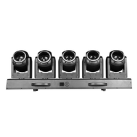 Projecteur LED RGBW Tornado à 5 têtes ZY, contrôle DMX512/sonore, en alliage d'aluminium pour DJ, concerts, soirées, clubs - IP Other Rated