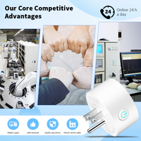 Prise intelligente Tuya FY11 avec Wi-Fi, compatible Android, type US, design barre, sans surveillance de la consommation d'énergie