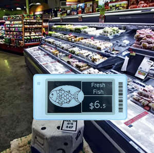 Nuevas Etiquetas Electrónicas ESL de Tinta Electrónica de 2.4Ghz y 2.66 Pulgadas para Refrigerios, Etiquetas de Precio Automáticas para Bebidas Frías en Supermercados - Product Image 1