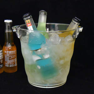 Seau à glace rond ondulé transparent en plastique <span class=keywords><strong>PS</strong></span> de <span class=keywords><strong>4</strong></span> litres pour champagne - Product Image 5