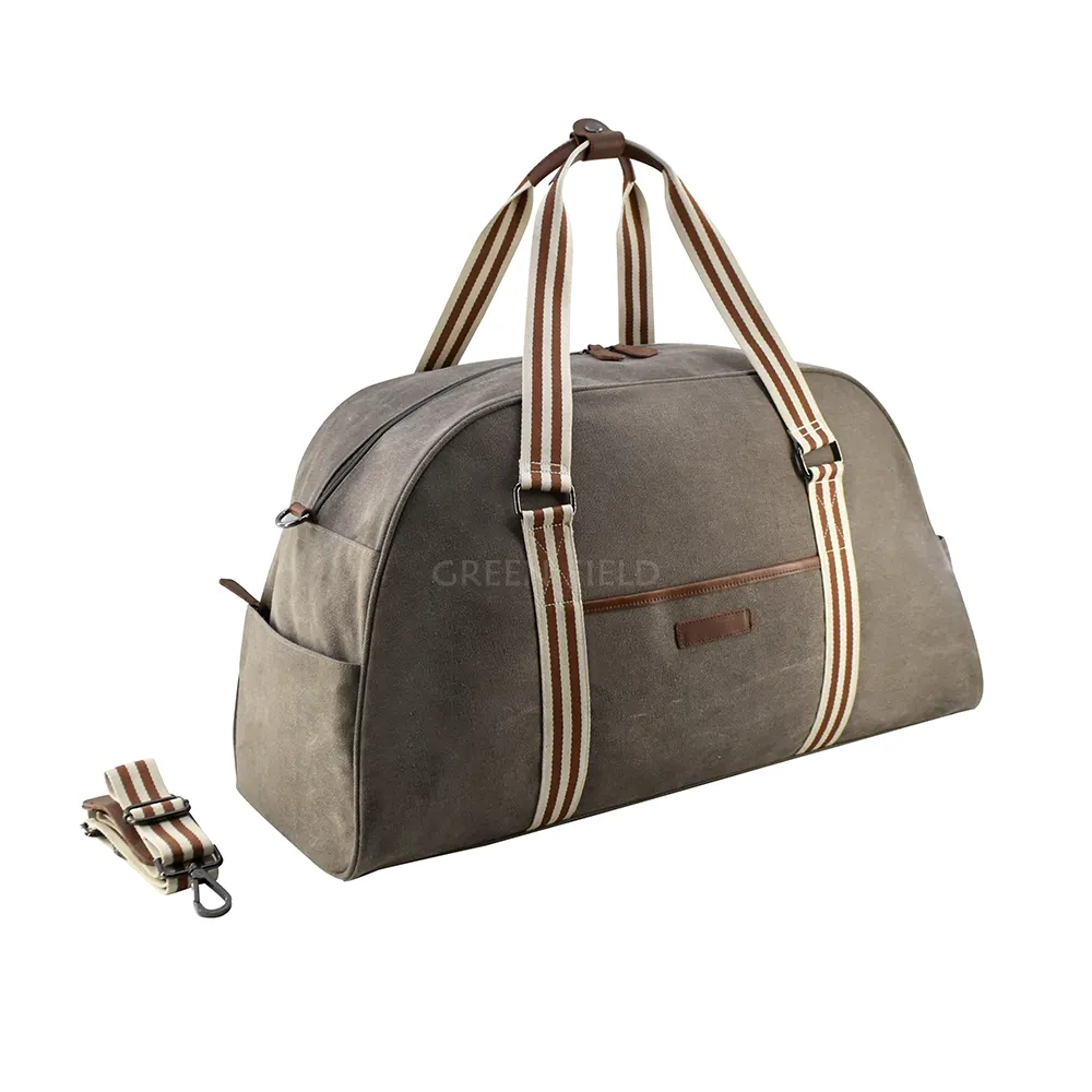 Canvas Cotton Custom Large Fitness Travel Duffle Bag Sports Luggage Gym Duffel Bag