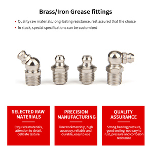 Tùy chỉnh bán buôn sắt mạ niken m6m8m10 mỡ vòi phun nối thẳng khuỷu tay sắt phụ kiện đường ống mỡ Súng núm vú phù hợp - Product Image 3