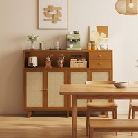 Buffet de cuisine en bois avec rangement, design moderne et minimaliste, multifonctionnel pour la maison, salon et salle à manger