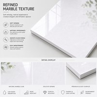 Carrelage mural et de sol en porcelaine brillant effet marbre blanc 400*800mm pour salle de bain, hôtel, appartement - Vente en gros