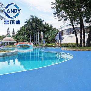 พื้นพีวีซีแลนดี้ หนา 2.5 มม. สีฟ้า กันลื่น สำหรับใช้งานกลางแจ้งในสวนน้ำ - Product Image 1
