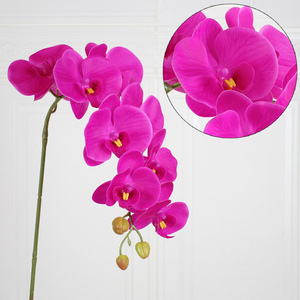Orquídea Mariposa Artificial de Alta Calidad con 9 Flores, Tacto Real, Tallo Único Decoración floral de estilo nórdico para mesas de comedor, hogar acogedor - Product Image 4