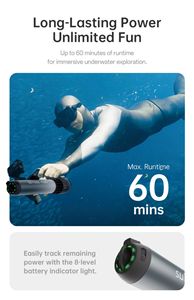 สกู๊ตเตอร์ Waydoo Subnado 500W รุ่นใหม่ล่าสุด ใช้งานได้นาน 56 นาที แบตเตอรี่ 144Wh ดีไซน์กันน้ำ Sea Subnado รับประกันความทนทานในน้ำ - Product Image 3