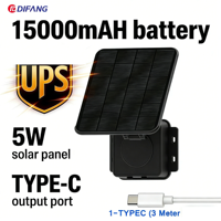 Batterie au lithium DC UPS étanche 15000mAh, sortie Type-C solaire, alimentation portable extérieure de secours pour caméra CCTV