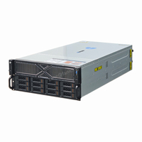 Châssis de serveur en rack 4U à 12 baies avec planche arrière SAS/NVMe et alimentation ATX redondante CRPS