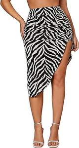 <span class=keywords><strong>Jupe</strong></span> mi-longue moulante moulante taille haute froncée taille haute pour femme - Product Image 2